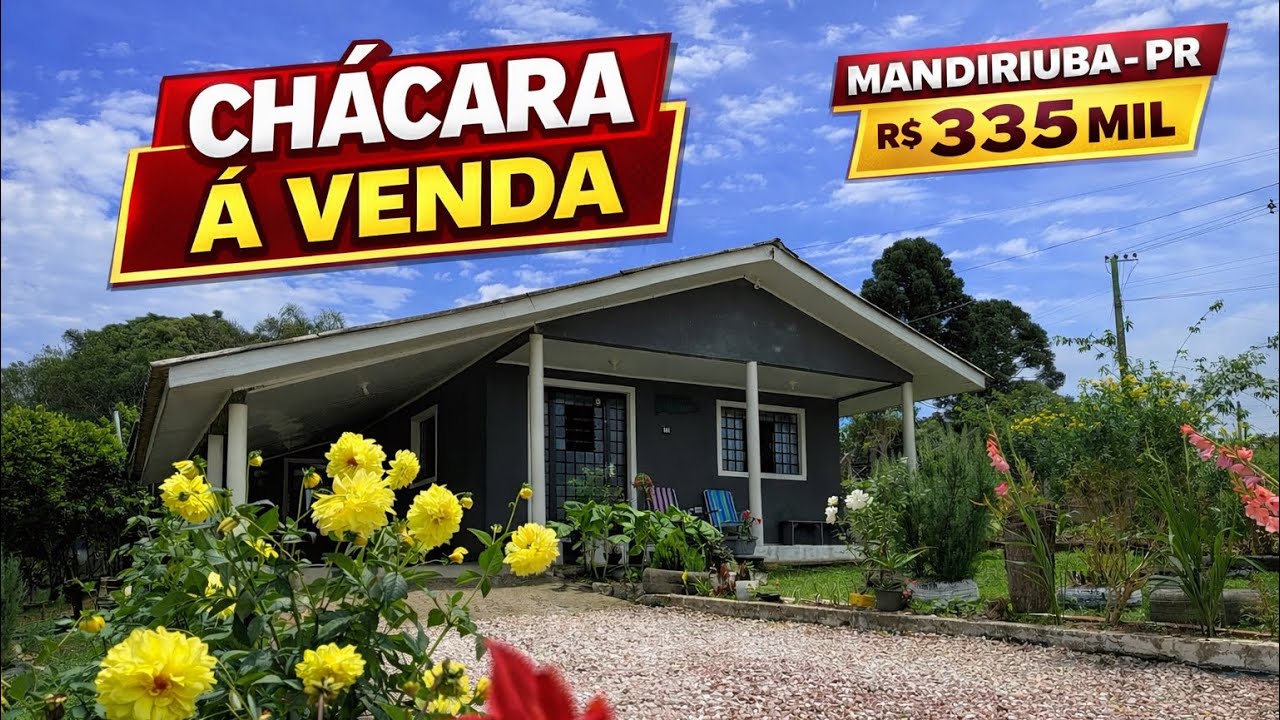 ESSA CHÁCARA EM MANDIRITUBA É UM SONHO! POMAR, BOSQUE, CASA TOP, ÁREA DE PLANTIO