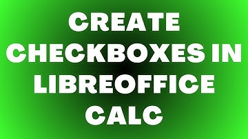 Hoe u selectievakjes in LibreOffice Calc kunt maken
