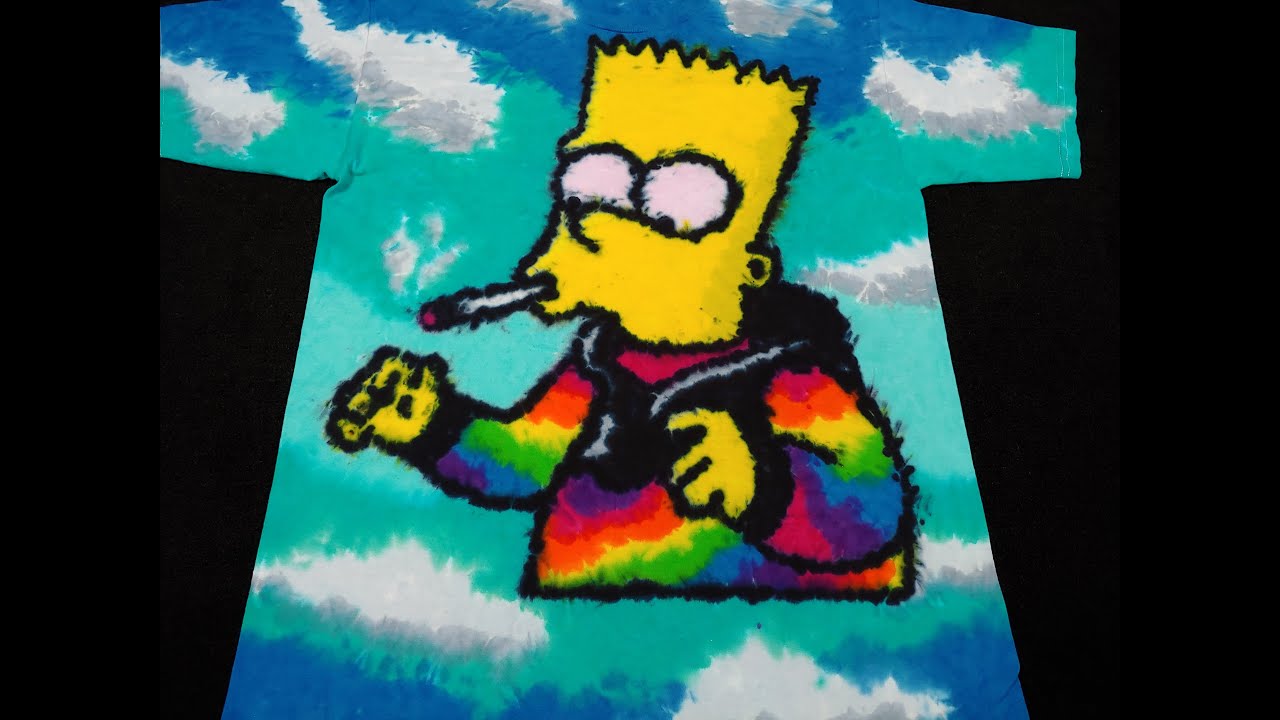 Tie Dye Bart Simpson Time Lapse