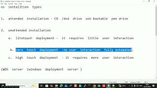 os installation types what is high touch, lite touch, zero touch deployment