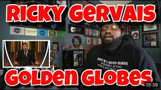 (He Had The Crowd Shook) Ricky Gervais - Golden Globes Monologue | REACTION