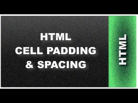 cellpadding คือ  Update New  HTML Web Design Tutorials: Table Padding and HTML Cell Spacing Lesson 19