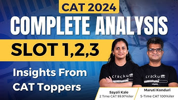 CAT 2024 Slot 1, 2 & 3 Difficulty Level | Complete Analysis By Maruti Sir & Sayali Ma