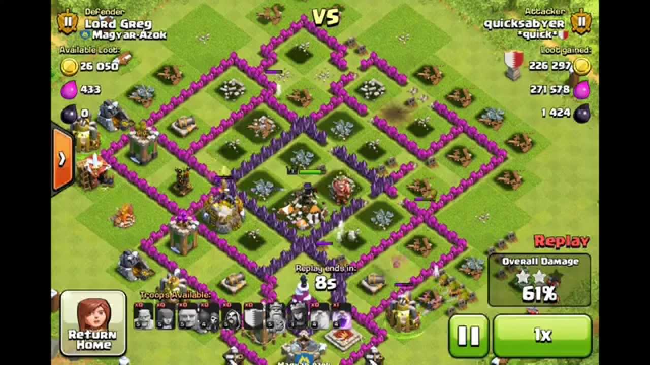 Barching in action + Clan war raid: Clash of Clans