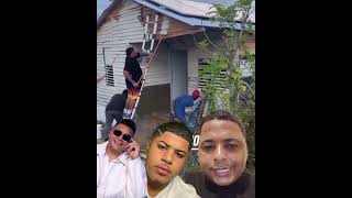 Elvin mvp y Mata Lluvia pintando la casa del elegido