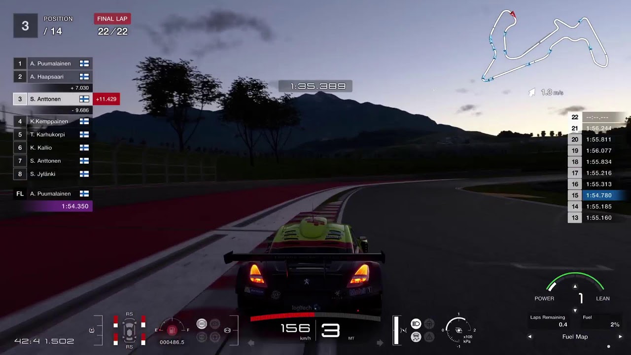 GTFR Group 3 Draft Masters - Osakilpailu 5/8 - Lago Maggiore Full Course