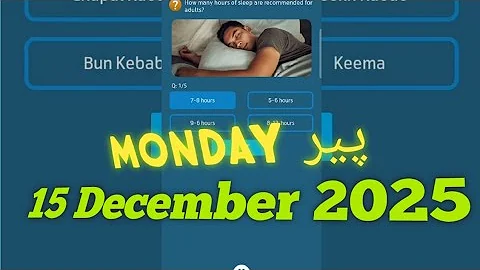 15 December 2025 Questions and Answers | My Telenor Today Questions | Telenor Questions Today Quiz