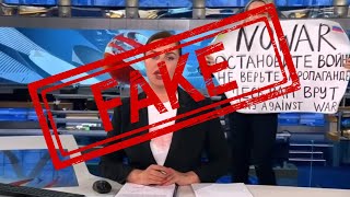 Працівниця одного з російських каналів “несподівано” вибігла в прямий ефір з плакатом “Ні війні”
