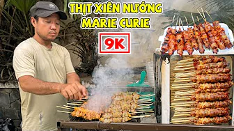 9K Grilled Meat Skewers Cart, National Snack, Sells 500 Skewers a Day, Captivating Both Vietnames...
