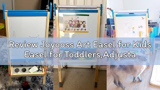 Review Joyooss Art Easel for Kids Easel for Toddlers,Adjustable Standing Wooden Easels Kids Whiteboa