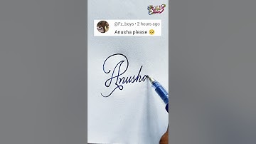 stylish name | Anusha | sk cursive art | how to make a stylish name | stylish signature