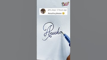 stylish name | Anusha | sk cursive art | how to make a stylish name | stylish signature