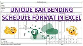 Unique Bar Bending Schedule format | BBS Format |  Use of Vlookup function | Use of Data validation screenshot 3