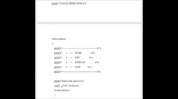 Jayoti Vidyapeeth - stack operations in c program