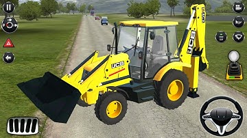 JCB Backhoe Loader Driving - Bus Simulator Indonesia #21 - Android Gameplay