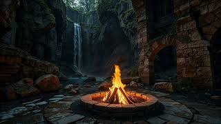 Firelight Beneath Whispering Stones | Deep Sleep & Night Calm