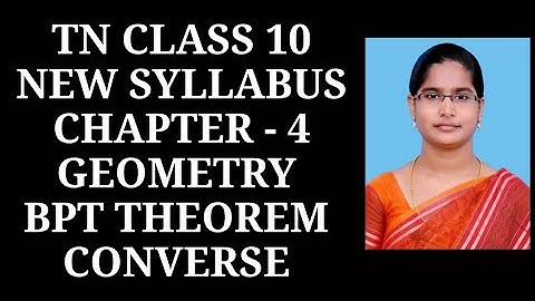 10th Maths Ch - 4 Geometry | Basic proportionality theorem converse | Samacheer One plus One channel