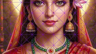 Shree Radha Rani Ji Outlines using Grid Method (Part - 1)