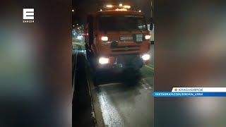 Красноярские дорожники вывели на улицы технику для весенней уборки