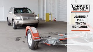 Loading a 2005 Toyota Highlander On a U-Haul Tow Dolly