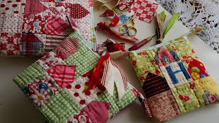 3種の小さいハウスパターンのポーチの作り方//How to make 3 small house pattern pouches by 【Mieko happy-time】 28,532 views 1 year ago 16 minutes