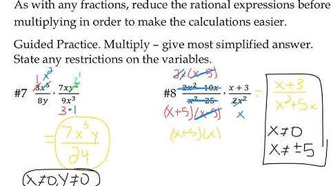 Algebra 2 8.4 Rational Expressions video lesson
