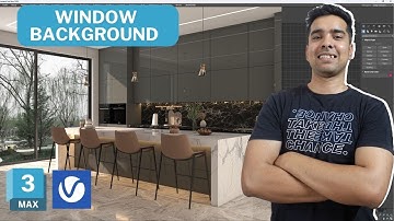 How to add real image background in interior 3dsmax scene | #3dsmax #vray #kitchendesign