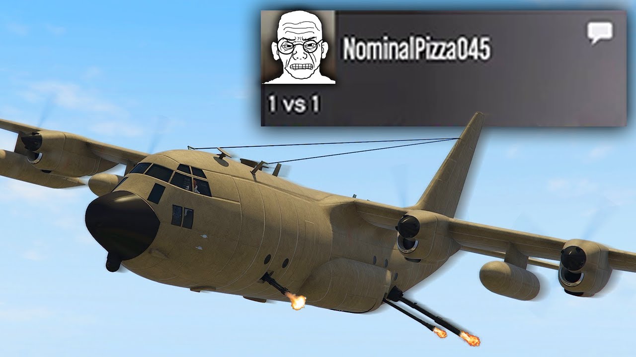 Trolling Tryhards Until They Rage Quit With The AC 130 Plane GTA 