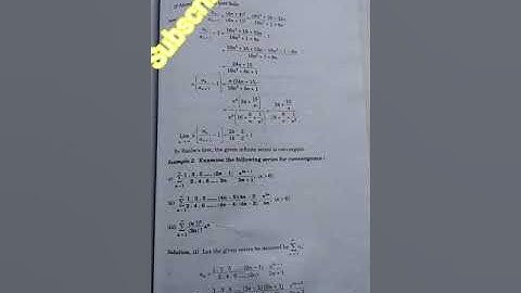 Infinite series solution Exercise 4.2, 4.3 Bsc second year