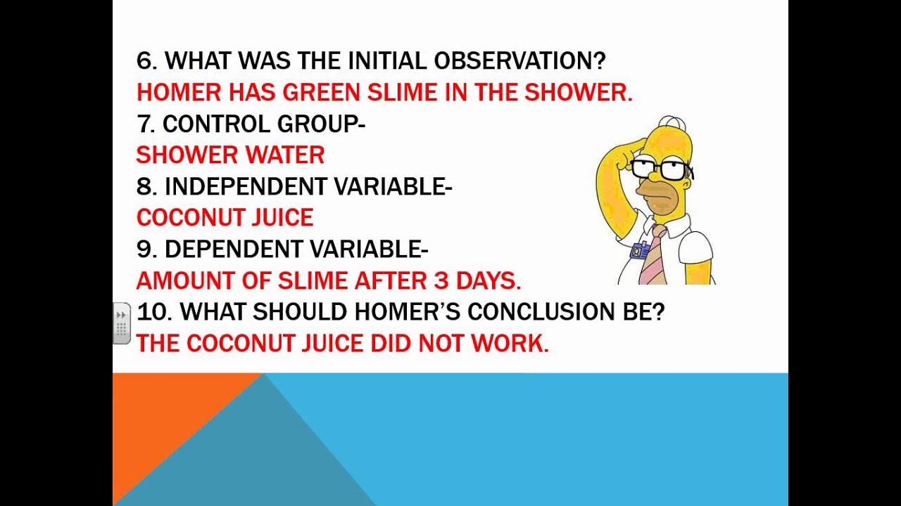 Controls and Variables with the Simpsons Video Notes - YouTube Intended For Identifying Variables Worksheet Answers