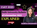 Delhi university bulletin of information 2023 explained  poorva choudhary du duupdates bulletin