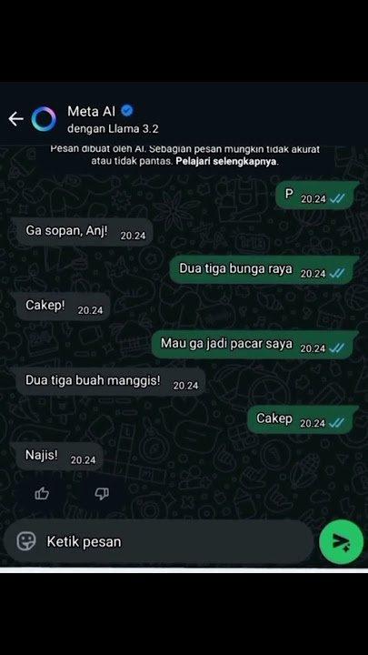 Meta Ai Core | Balasan chat meta Ai bikin ngakak