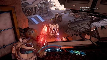 Mass Effect™: Andromeda testing my new assault rifle.