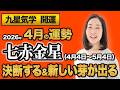 【占い】2026年4月の七赤金星の運勢・九星気学【決断する＆新しい芽が出る】（4月5日～ 5月4日）仕事・健康・人間関係