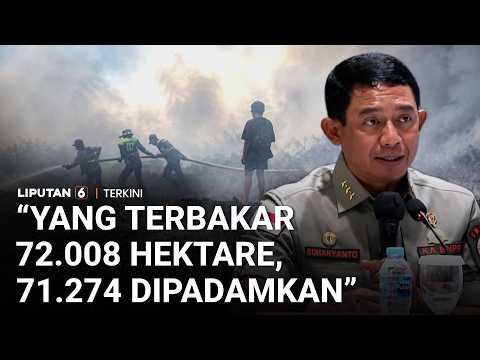 BNPB: Karhutla di Indonesia Capai 72.008 Hektare, 71.274,29 Hektare Berhasil Dipadamkan | Liputan 6