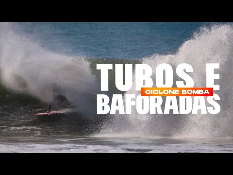 CICLONE BOMBA - Tubos e Baforadas #floripa #surf #ciclone #swell #surfing #waves