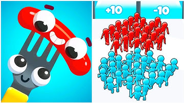 "Fork N Sausage vs Count Masters 🔥 All Levels Gameplay & Walkthrough (iOS & Android)"