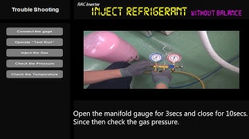 Part 5 : Troubleshooting Guide : Inject Refrigerant (Without Electronic Balance).
