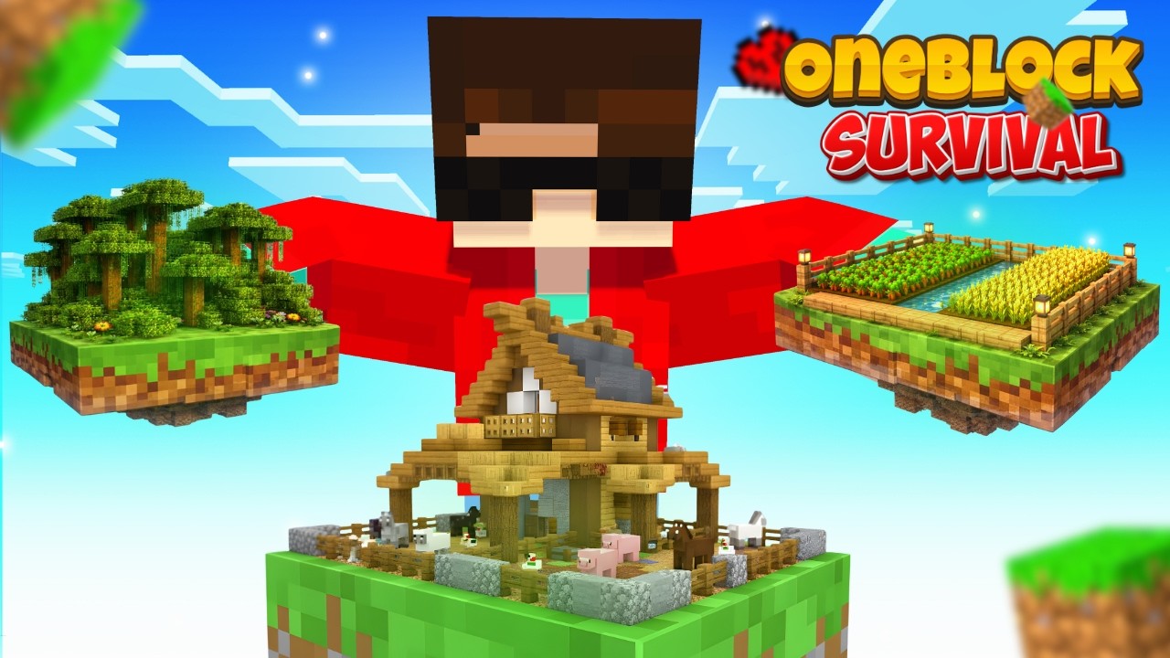 3 FARMS (Wood + Food + Animals) MAKING ALL ON JUST ONEBLOCK - YouTube