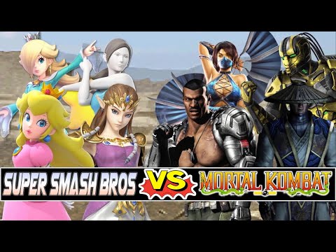 M.U.G.E.N. Battles | Zelda/Peach/Rosalina/Wii Fit Trainer vs Kitana/Raiden/Jax/Cyrax