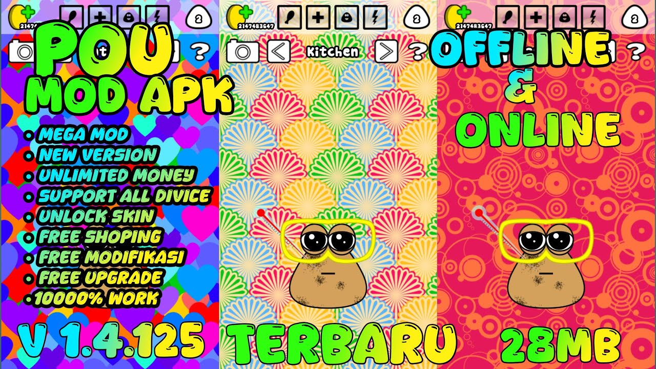 download pou mod apk terbaru 2025 YouTube