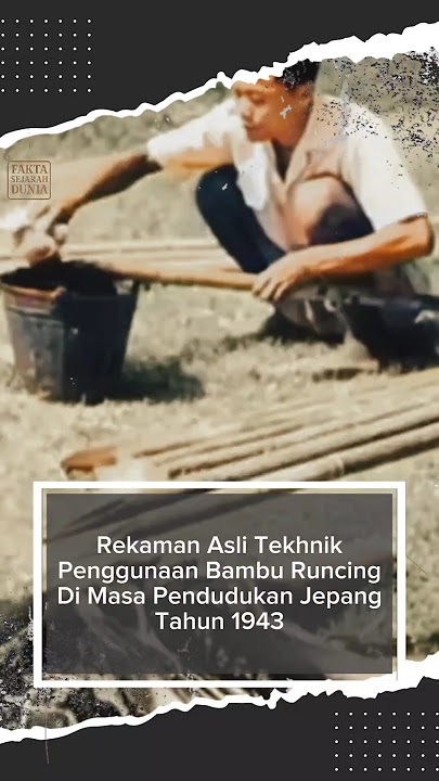 Cara menggunakan bambu runcing