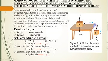 lecture 2 , physics chapter 3 class 9th, tension and acceleration in string case II