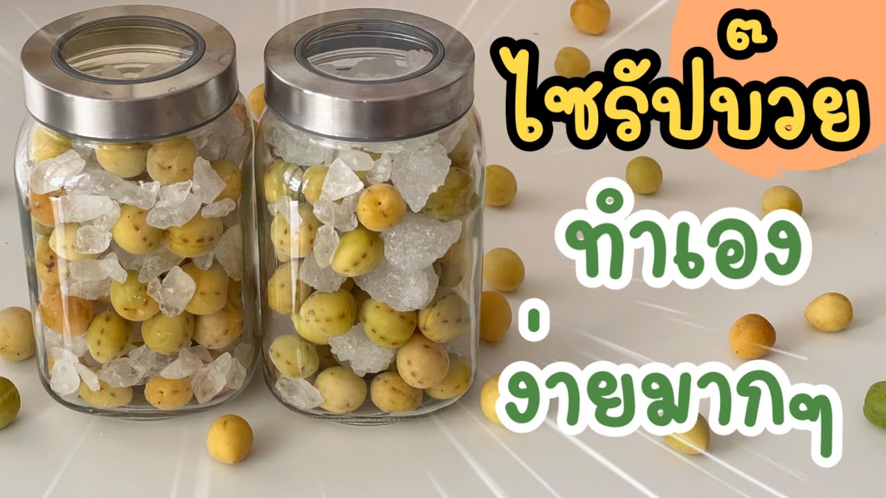 วิธีทำไซรัปบ๊วย plum syrup make plum syrup at home green plum