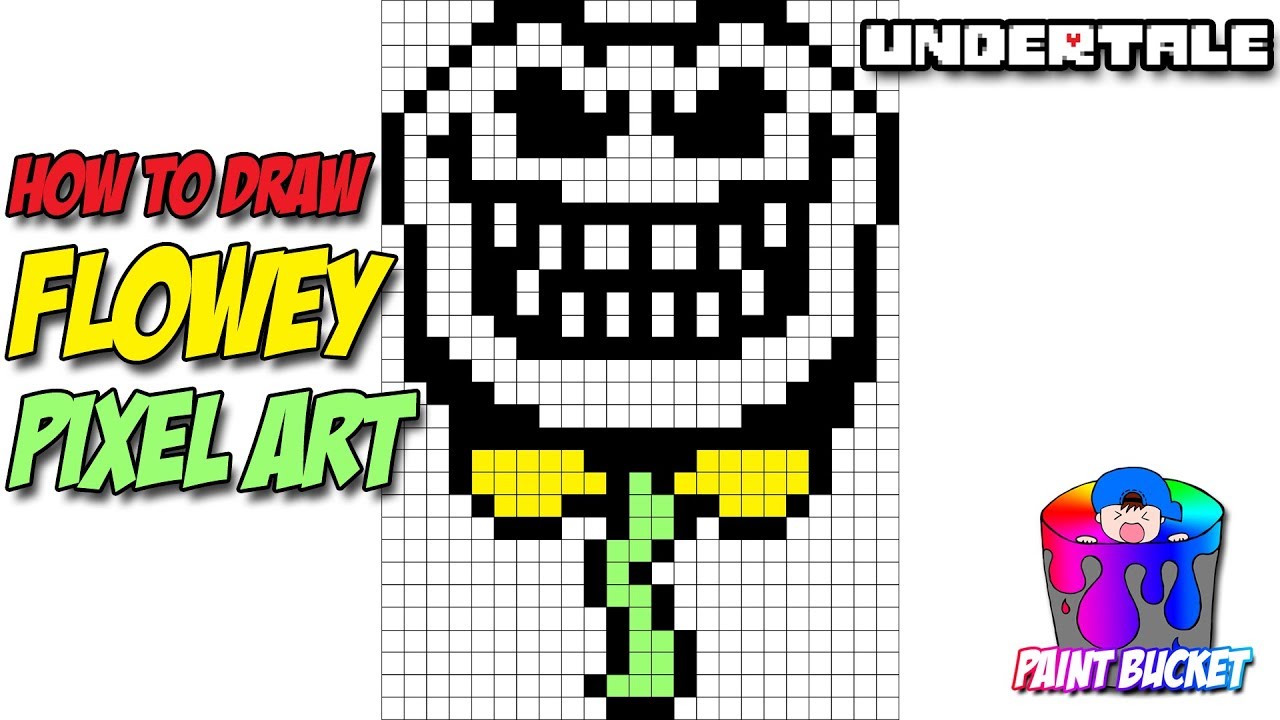 How to Draw Flowey from Undertale (Flowey's Laugh) - Pixel Art Step by