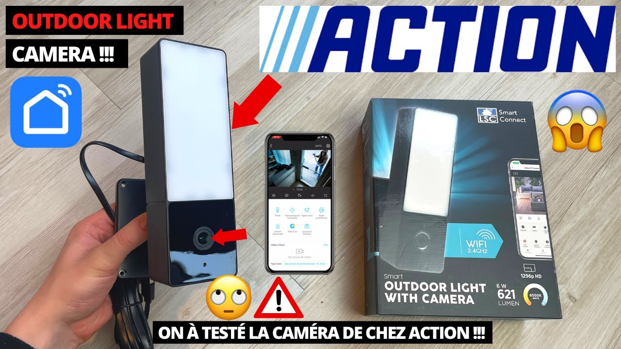 CAMERA SMART OUTDOOR LIGHT DE CHEZ ACTION !! ON À TESTÉ LA CAMERA LED DE  CHEZ ACTION ! BON PLAN ?! 