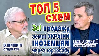 ТОP 5 Зе❗Схем ⚡  продажу землі України іноземцям//РИНОК ЗЕМЛІ. Юридична особа/В.Шишкін В.Жердицький