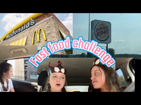 Fast food challenge!! 🍟🍔 🥤 - YouTube