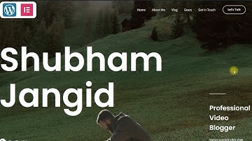 How to Create Vlogger Website In WordPress | Shubham Jangid
