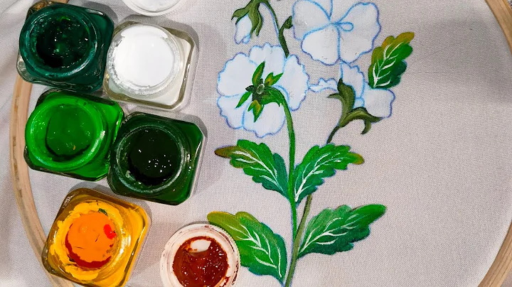 leaves fabric painting || handpainting